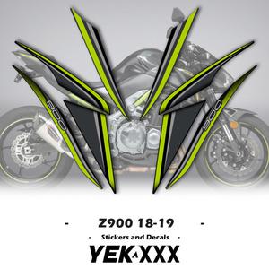 가와사키 Z900 18-19 풀 자동차 스티커 금속 색상 OEM 복제 오토바이 페어링 스티커 데칼 Z900 2018-2019