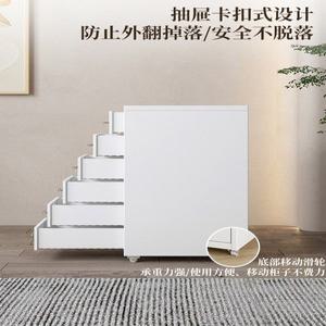 EaJ 철제서랍장 수납장 이동식 5단 거실 캐비닛 철재 수납 침실 소형 옷장 틈새 모듈 화이트