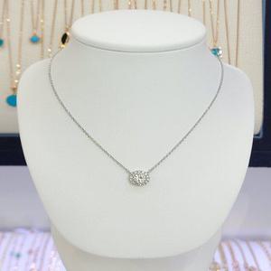[파이치치]순은/전체실버925 5부 다이야컷팅 7.5mm 일체형목걸이 12SVAGR4328N-40