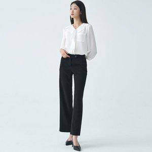 [지센]피어로즈 슬림핏 와이드팬츠 LFPTO391_BK