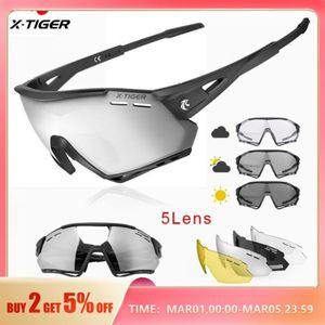 자전거 선글라스 고글 스포츠 X-TIGER 광변색 사이클링 안경 편광 UV400 라이딩 운전 야구 러닝 낚시