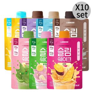 랩노쉬 슬림 단백질 프로틴 쉐이크 7종 혼합 세트 X10
