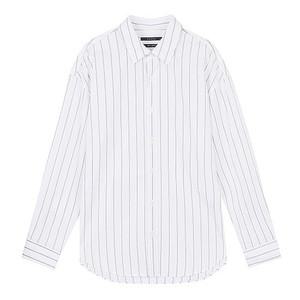 남성 세미오버 면 멀티 스트라이프 셔츠 O192SH110P)