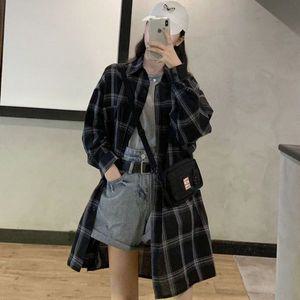 [기타]처크무늬셔츠 체크무늬 롱셔츠 캐주얼 카라 롱남방