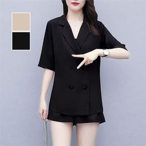 [오노마] ONM 5부 재킷 끈나시 3부 뒷밴딩 반바지 3종 여성 세트  9721599)