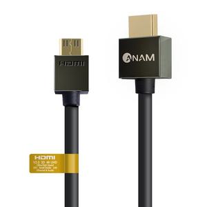 아남전자 ANAM 슬림 HDMI to mini HDMI V2.0 다크그레이 메탈 케이블 (3m) / 케이블