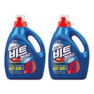CJ라이온 때가 쏙 비트 제로 2.4L 일반용 세탁세제 2개