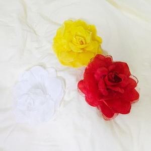 [큰손할인] 빅로즈 헤어핀 브로치 비치룩 댄스의상 머리핀 대왕 악세사리 장미 올림머리 바캉스룩 집게