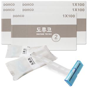 도루코 TD704 일회용면도기 500개 개별포장 휴대용 여행용 업소용 일회용 면도기
