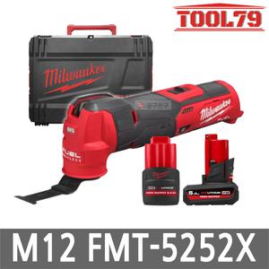 밀워키 M12 FMT-5252X 충전 멀티 커터 12V 5.0Ah 2.5Ah 배터리 2개 속도조절 캇타 무선