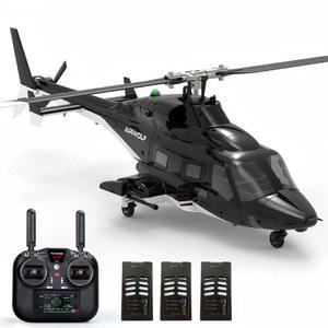 YUXIANG F02S 에어울프 RC 헬리콥터, 1/34 스케일 8CH 고정밀 원격 제어 플라이바리스 6G/3D 스턴트 헬리 광학 흐름 위치 지정 기능