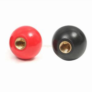 2pcs 검정 빨강 플라스틱 M4 M5 M6 M8 M10 M12 나사 볼 모양 헤드 클램핑 너트 손잡이