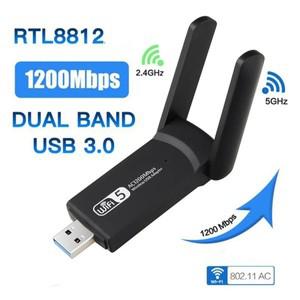 2.4G 5G 1200Mbps USB 무선 네트워크 카드 동글 안테나 AP 와이파이 어댑터 듀얼 밴드 와이파이 USB 3.0 랜