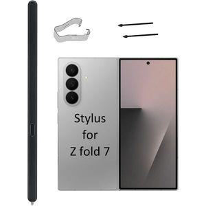 삼성 갤럭시 Z 폴드7 슬림 S펜 폴드 7 스타일러스 펜용 Fold7 교체, Fold 에디션 + 2개 팁(블랙)