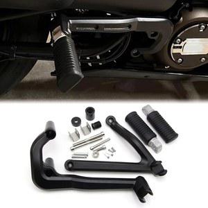 드림시크 모터사이클 리어 풋 페그 페달 + 할리 스포츠스터 S 1250 RH1250 2021 2022 CNC 알루미늄 풋페그 장착 부품(매트 블랙)