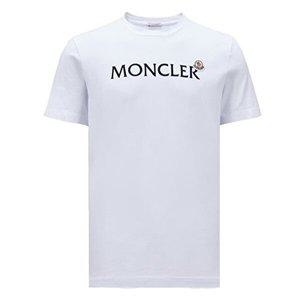 [몽클레어]E 몽클레어 플록 로고 코튼 반팔티셔츠 8C00024 8390T 001