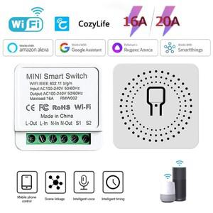 투야 스마트봇Cozylife 16A20A WiFi 스마트 스위치 자동 차단기 릴레이 모듈 타이머 APP 음성 제어는 Alexa