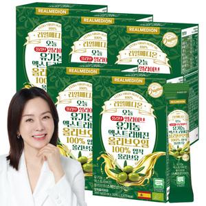 리얼메디온 (총5박스) 유기농 엑스트라버진 올리브오일 스틱 오늘 올리브 얼라이브 100% 압착 올리브유 냉압착