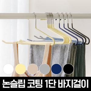 [네이쳐리빙]논슬립  코팅1단 바지걸이 10p/매직행거/논슬립행거/미끄럼방지