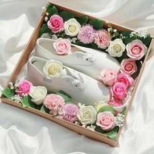 전역 꽃신 박스 선물 [여자친구 전역선물 플라워박스 곰신선물 웨딩구두]