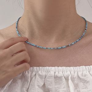 [더노블][자체제작] 핵진주 초커 레이어드 비즈 목걸이 팔찌 6colors 로에팝 비즈 네크리스