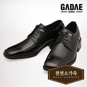 [가데]천연소가죽 신발 남성화 정장구두 스퀘어토 더비슈즈 키높이 GDH217