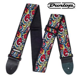 Dunlop 지미헨드릭스 LOVE DROPS 기타 스트랩 자카드패턴 어깨끈 멜빵