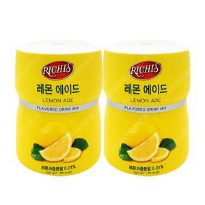 동서 리치스 레몬 에이드 550g 2개 파우더 아이스티 음료
