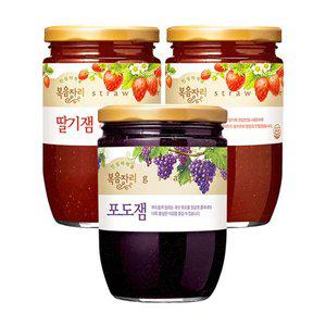 [기타]복음자리 딸기잼 500g 2개 +포도잼 620g 1병 (총3병)