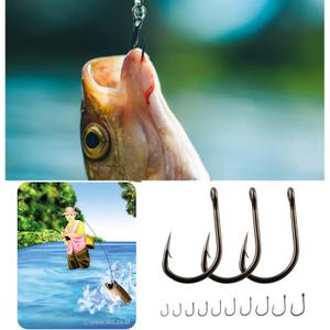 대용량 낚시바늘 500개 세트 케이스 포함  민물 바다 낚시 용품 외수질 링바늘 낚싯바늘 태클박스