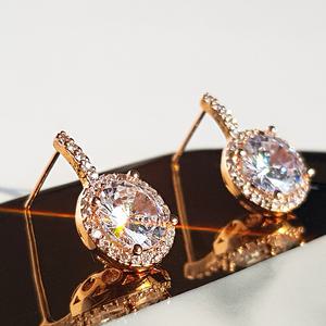 14k G.F 볼드 원스톤 귀걸이 EA0941