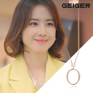 [가이거] 서클 실버 진주 포인트 목걸이 GISVNN029