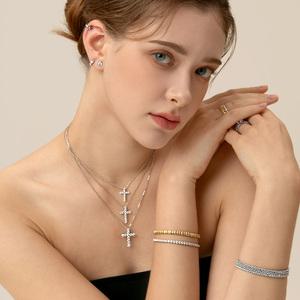 [골드팡] 14k/18k 노블레스 2.22캐럿 랩 다이아몬드 클래식 테니스 팔찌 (2mm)