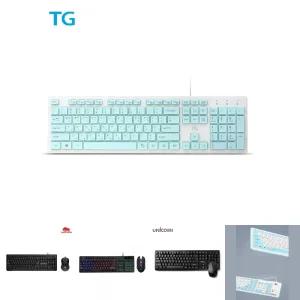 TG삼보 TG-K500U 저소음 유선 USB 키보드 민트/게이밍/세트/LED키보드/마우스/사무용/키보드셋트/탁상/책상