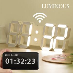 루미너스 WIFI 전파수신 이탤릭 LED 벽시계