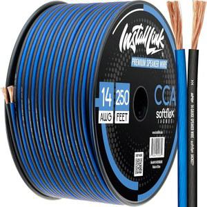 14 AWG 게이지 스피커 와이어 케이블 스테레오, 자동차 또는 홈 시어터, CCA(250피트) 설치 링크
