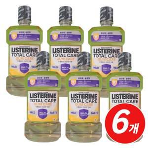 리스테린 잇몸케어 토탈케어 검케어 마일드 순한 구강청결제 1000ml x 6개 입냄세제거제 가글액 구취제거제