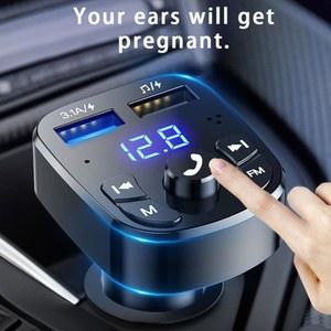 시디플레이어 차량용 블루투스 FM 송신기 87 5 108 mhz 오디오 Mp3 플레이어 5V 출력 USB 고속 충전 전자 액세서리 12 24V