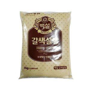 [기타]MZ푸드 CJ백설 갈색설탕 중백 3kg
