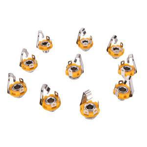 모노 1/4 인치 6.35mm ID 소켓 잭 커넥터 패널 마운트 기타 플레이트  당 10 개