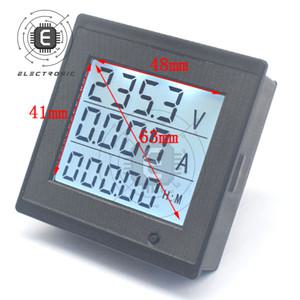 호환 LED 디지털 전압계 전류계 AC 60-500V 20A 헤르츠 220V 전압 증폭기 테스터 검출기 J7-20A
