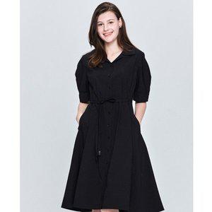 [헤지스레이디스](강남점)[25SS]베이직 경량 셔츠형 반팔 원피스 (HSDR5B302)