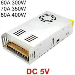 스위칭 전원 공급 장치 드라이버, 100-240V AC-DC 5V 60A 70A 80A 변압기 어댑터, SMPS 300W 350W 400W, LE