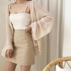 [셀러허브]여성 스러운데일리 외출 패션 벌룬 스타일 볼레로 가디건 (S31589517)