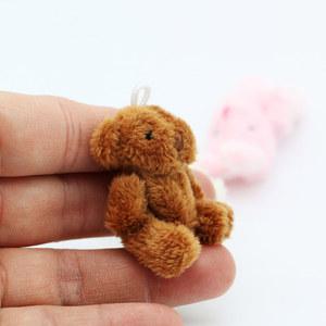 인형의 집 봉제 곰 토끼 1 12 미니 동물 모피 미니어처 시뮬레이션 모델 장면 촬영 소품 홈 데코 어린이