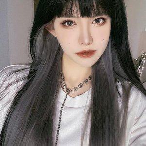 고품질 탈색 헤어 피스 붙임머리 갈색 포인트헤어 투톤가발 여성가발 부분가발 헤어피스 (WFHPBHD)