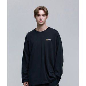 내셔널지오그래픽 N255UTS901 세미오버핏 수피마 긴팔 티셔츠 CARBON BLACK 688540