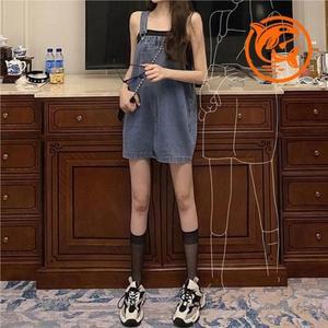 조끼형 디테일 멜빵 플레어스커트 의류 포켓 (3o6LC)