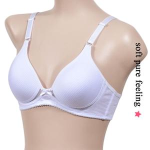 (75A | 화이트) (글로리)스트라이프패턴 노와이어 3단계 A컵 주니어 브라/청소년/중학생/학생/속옷/초등/쥬