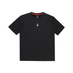 SPYDER 에센셜 미들 로고 반팔 티셔츠 FM1SPIMCNRS121U-BLK